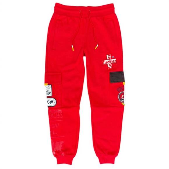 NEW COOKIES men's international sweatpants in red